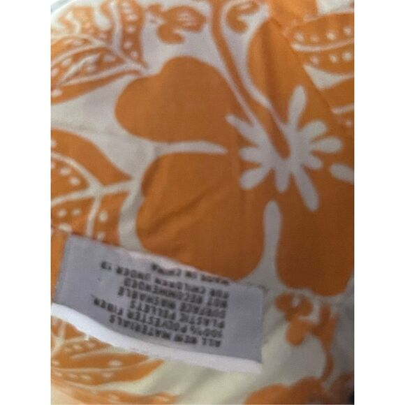 The Wow! Company Orange White Floral Hawaiian Print Teddy Bear Plush Stuffed Toy - Picture 7 of 9